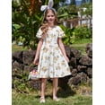 thumbnail image 3 of Arshiner Girl's Casual Dress Summer Scoop Neck Short Sleeve Flowy A-Line Dress, 3 of 8