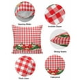 thumbnail image 5 of Christmas Throw Pillow Covers 18x18 Inch Set of 2 Christmas Bells Decorative Pillow Covers Bow Red Plaid Cushion Cover Pillowcase for Sofa Couch Bed Winter Holiday Xmas Decor, 5 of 8