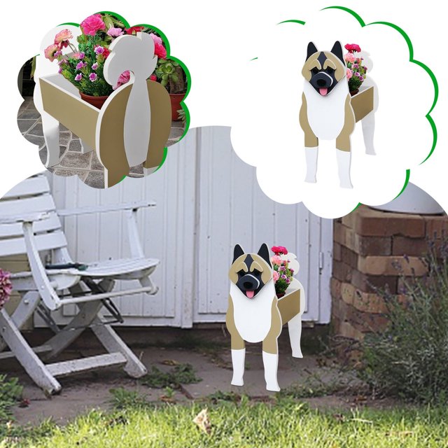 XWSHYW Decoraciones para El Hogar Maceta con Forma de Perro para Jardín, Maceta para Plantas Suculentas, Bonito Diseño de Perro, Contenedor de Almacenamiento para Plantas de Exterior, Maceta para Per