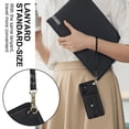 thumbnail image 5 of Mantto Crossbody Wallet Women Case for Samsung A13 4G, [RFID Blocking] CRedit Card Holder Phone Case with Strap Leather Purse with Lanyard Magnetic Flip Cover Girl for Samsung Galaxy A13 4G, Black, 5 of 10