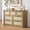 47"W-Weathered Oak, variant on OAKHAM 7 Drawer Dresser, Rattan Wide Chest of Drawers for Bedroom Living Room,Large, Weathered Oak