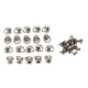 thumbnail image 1 of 20 Piezas de Remache de Latón Remaches Tornillo Trasero Cabeza Redonda O Artesanía de Cuero - Gris negro, Individual Plata Macarena Remaches de tornillo de anillo, 1 of 8