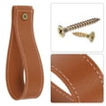 thumbnail image 3 of Uxcell 6pcs Leather Curtain Rod Holder with Screw for Home Kitchen Bedroom Dark Brown, 3 of 5