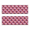 thumbnail image 2 of Floral Bench Cushion Set of 2, Pattern with Abstract Design Flowers, Standard Size Foam Pad and Decorative Cover, Plum Fuchsia, by Ambesonne, 2 of 4