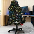 thumbnail image 4 of Xoenoiee Sun Moon Star Pattern Gaming Chair Cover with Armrest Cover, Stretchable Fabric Computer Chair Seat Slipcovers Fits Most Office/PC Chairs & Racing Style Seats, Machine Washable, 4 of 7
