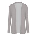 thumbnail image 4 of Jxximdong Cardigans for Women, Lightweight Knit Loose Long Sleeve Sweater Casual Soft Drape Open Front Fall Coats, Women's Bolero Shrugs Gray, 4 of 7