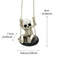 thumbnail image 3 of Halloween Skeleton Tire Swing Hanging Decor, Gothic Garden Yard Ornament with Chains, Spooky Outdoor Decoration (Style A), 3 of 7