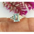thumbnail image 5 of Rag Jewels 2.00 Ctw Emerald Cut Aquamarine & Diamond Wedding Anniversary Engagement Band Ring 14K Yellow Gold Plated 925 Sterling Silver 925 Sterling Silver -9, 5 of 5