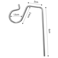 thumbnail image 3 of 100 Pieces Christmas Light Hanger for Gutters Christmas Light Gutter Hooks Christmas Metal Outdoor Gutter Hooks, 3 of 8