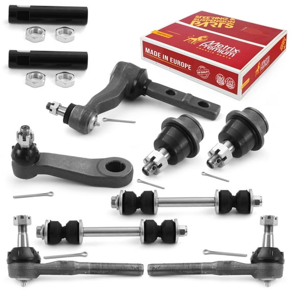 Metrix Premium Chassis Parts - 10 PC Front End Suspension Kit Fits 97-02 Ford Expedition, 97-03 F-150, 98-02 Lincoln Navigator, Ball Joints, Tie Rod Ends, Sway Bar Links, Control Arms, Made in Europe