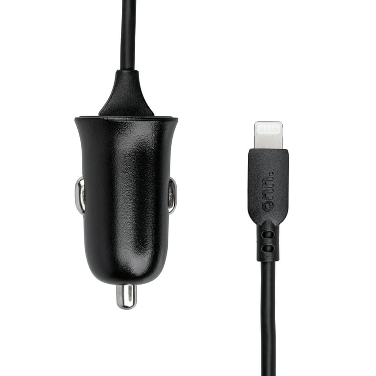 Icher 2.4 Car Charger Dual USB with Lightning Cable