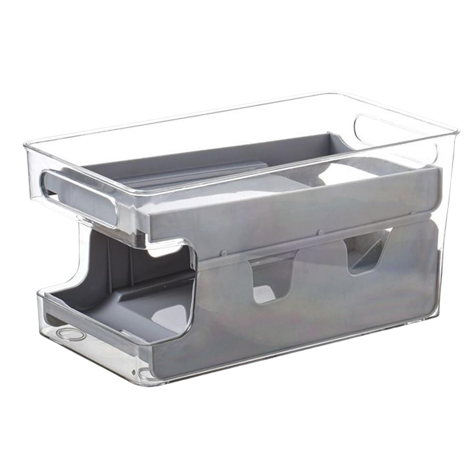 Fiocias Household Fridge Organizer Organization Storage Bins for Cabinet Cupboard Drawer Gray