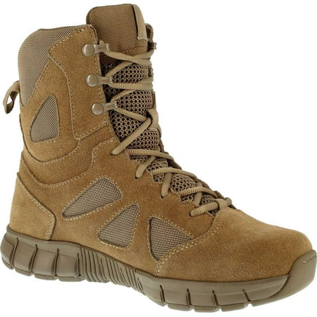 Women's Reebok Work Sublite RB808 Cushion 8" Tactical Boot Coyote Cattle Hide Leather/Ballistic Nylon 11.5 W