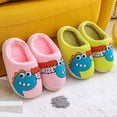 thumbnail image 3 of Quealent Little Kid Girls Shoes Fuzzy Slippers Kids Girl Children Shoes Soft Cotton Slippers Fashion Cute Cartoon Dinosaur Home Small Tote for Girls Green 13.5, 3 of 4