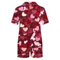 thumbnail image 3 of Tnhcen Women's Pajamas Set Short Sleeve Nightwear Soft Button Down Pjs Set 2 Piece Lounge Set With Pockets, 3 of 4