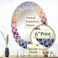 thumbnail image 3 of Designart "Canyon Landscape Painting I" Landscapes Round Wall Mirror - Traditional Oval Printed Decorative Oversized Mirror - Multiple Color Options, 3 of 4