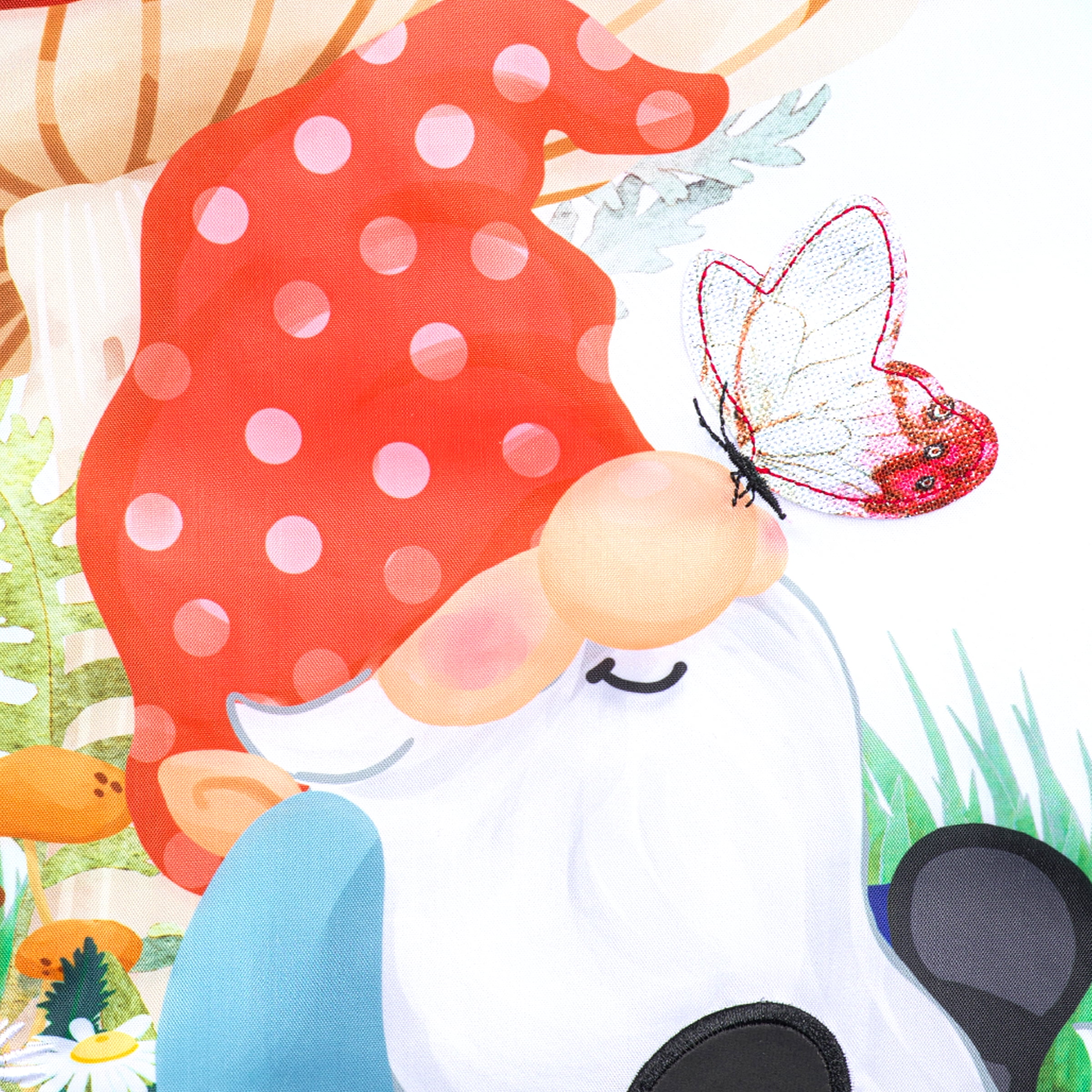 Meadow Creek 11.5" x 18" Spring Mushroom Gnome Outdoor Yard Flag