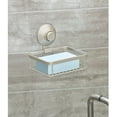 thumbnail image 3 of iDesign Everett Push Lock Steel Suction Soap Holder and Organizer, 5.2" x 4.25" x 4.67", Satin, 3 of 4