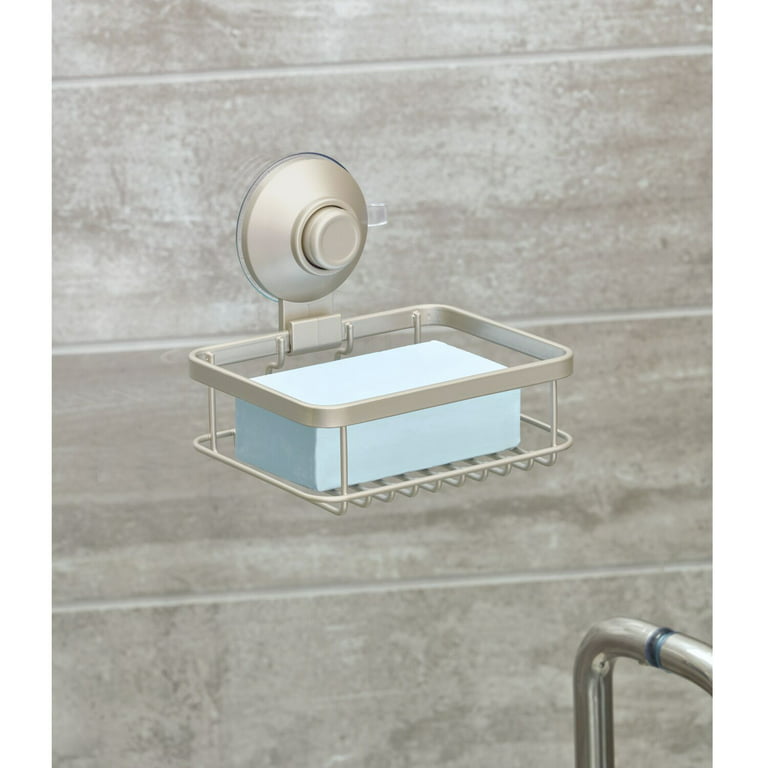 ESYLIFE Vacuum Suction Cup Shower Soap Dish Holder Chrome Finished