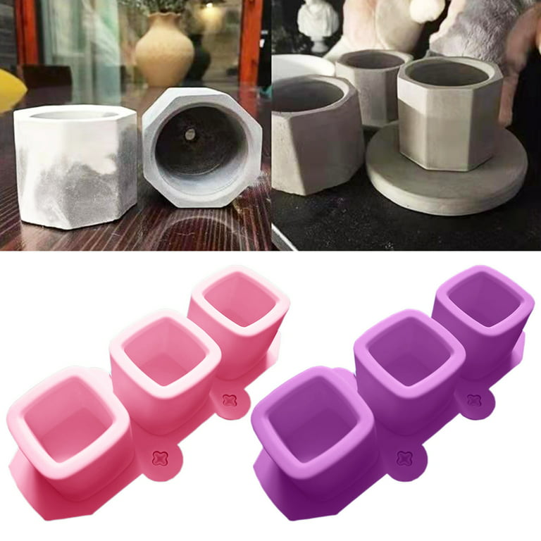 5 PCS Square Resin Moulds Silione, FineGood Epoxy Resin Casting Molds DIY  Box Resin Mold Silicone Resin Kit Mold for Cup Candle Soap