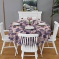 thumbnail image 2 of Purple and Pink Leopard Pattern Round Tablecloth 60"x60",Wrinkle Wipeable Table Cloth for Kitchen Dining Room Picnic Patio Party, 2 of 6