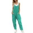 thumbnail image 3 of Fantaslook Jumpsuits for Women Casual Loose Rompers Sleeveless Spaghetti Strap Overalls Jumpers Harem Long Pants with Pockets, 3 of 9
