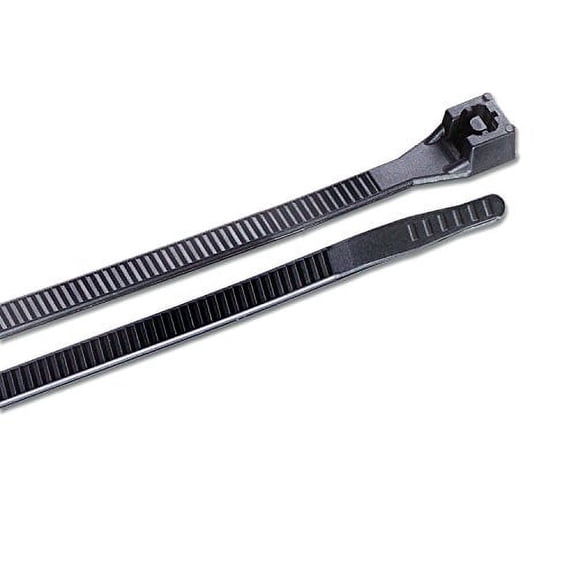Gardner Bender 46-310UVB DoubleLock Cable Tie, 11 inch, 75 lb, Electrical Wire and Cord Management, Nylon Zip Tie, 100 Pk, UV Resistant Black