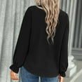 thumbnail image 4 of Women Formal Business Work Blouse Lightweight V Neck Long Sleeve Solid Color Pullover Shirt Tops, 4 of 4