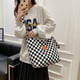 thumbnail image 4 of Bolso de mujer, bolso de tablero de ajedrez, bolsos de hombro casuales de lona, bolso de lona resistente y resistente, 4 of 8