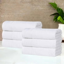 Superior Honeycomb Cotton Medium Weight Hand Towels, Set of 6, White