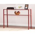 thumbnail image 1 of Southern Enterprises Table de Console en Verre en Métal en Rouge, 1 of 3
