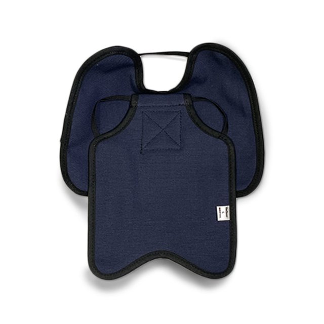 Hen Saver Hen Apron/Saddle, Single Strap w/Fixed Shoulder Protector – Durable Premium Protection, Hand-Sewn, 100% Cotton, 3 Layers Thick, Protection for Feather Loss & Rooster Injuries - Navy, Large