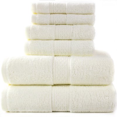 Super plush quality bath towel-solid color-6 piece towel set-2 bath towels, 2 hand towels and 2 towels-104% cotton towels, suitable for homes, hotels and spas