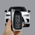 thumbnail image 4 of Key Fob Cover Compatible with Lexus ES350 NX300h RC RX IS 300 350 200t GS450H LX570 2013-2018 5 Button TPU Keychain Case Holder Protector,Black, 4 of 7
