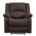 thumbnail image 4 of Lifestyle Solutions Parma Recliner Chair w/ Multi-function Microfiber Fabric & Wood Frame, Chocolate, 4 of 9