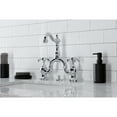 thumbnail image 3 of Kingston Brass KS7971TX French Country Bridge Bathroom Faucet with Brass Pop-up, Polished Chrome, 3 of 7