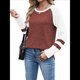 thumbnail image 2 of Sudadera de Larga para Mujer, con Bloques de Color, Informal, para Otoño. Color Caramelo XL, 2 of 7