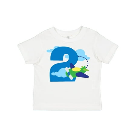 

Inktastic 2nd Birthday Airplane Pilot Gift Toddler Boy Girl T-Shirt