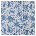 thumbnail image 5 of 100% Turkish Cotton California King Flannel Sheets Set | Blue Floral, Farmhouse, Soft Flannel Sheets | Warm, Double Brushed Bed Sheets (Cal King, Floral - Blue), 5 of 7