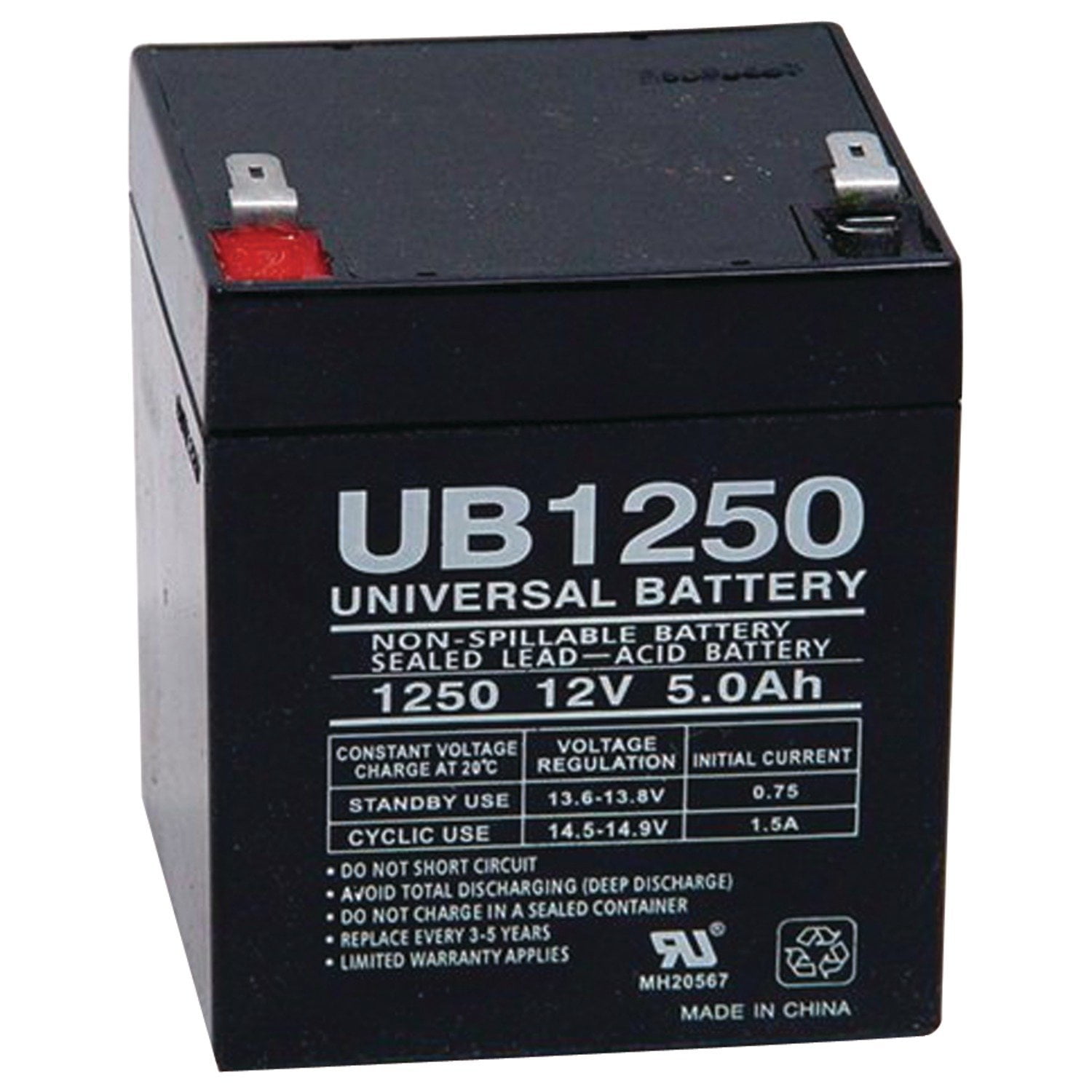 UPG UB1250 12 Volt 5 AMP SLA/AGM Battery 8 Pack + 30 Off!
