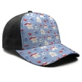 thumbnail image 3 of Christmas Baseball Cap – Stylish Spliced Design Adjustable Trucker Hat with Full Print Front & Brim, Breathable Cotton Blend Snapback for Sports, Travel & Daily Wear, 3 of 3