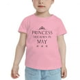 thumbnail image 2 of Princess Are Born In May Funny Toddler T-Shirts for Boys Girls (Pink, Youth S), 2 of 5
