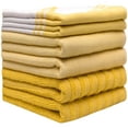thumbnail image 3 of Premium Kitchen Towels (20”x 28”, 6 Pack) – Large Cotton Kitchen Hand Towels – Vintage Striped Flat & Terry Towel – Highly Absorbent Tea Towels Set with Hanging Loop – Yellow, 3 of 6