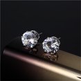 thumbnail image 6 of MOQIN 925 Sterling Silver Earrings Full Diamond Stud Earrings,Cubic Zirconia Stud Flat Back Earrings for Women,Sparkling Round,Small Stud Earrings for Women, 6 of 6