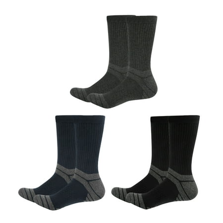 

3pair Camping Medium Length For Men Outdoor Hiking Terry Bottom Sports Socks