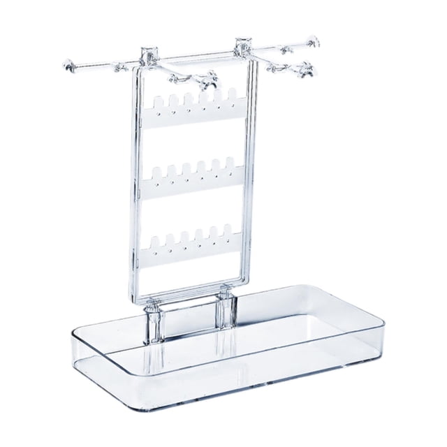 Organizador de aretes, soporte de joyería, soporte de aretes de mesa, estante de de soporte de tendencias de almacenamiento para niñas para