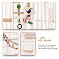 thumbnail image 3 of YRLLENSDAN 39 inch Roof Top Bird Cages, Parakeet Cages Medium Bird Cage Lovebird Cage for Small Cockatiel Canary Parakeet Sun Parakeet Pet Toy, Almond, 3 of 7