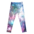thumbnail image 3 of MIXUE Baby Girls Pants Galaxy Print Athletic Leggings Comfortable Space Themed Casual Tights Sportwear,Black,18-24 Months, 3 of 3