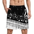 thumbnail image 1 of NICKSUN Shorts de Pyjama Amusants pour Hommes, Bas de Pyjama Doux avec Poches, Notes de Musique, L, 1 of 6