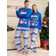 thumbnail image 4 of Christmas Pajamas Xmas Pjs Long Sleeve Blue Letter Printed Couples Family Matching Set Mother Kids Daughter Mommy Daddy 2023, 4 of 4